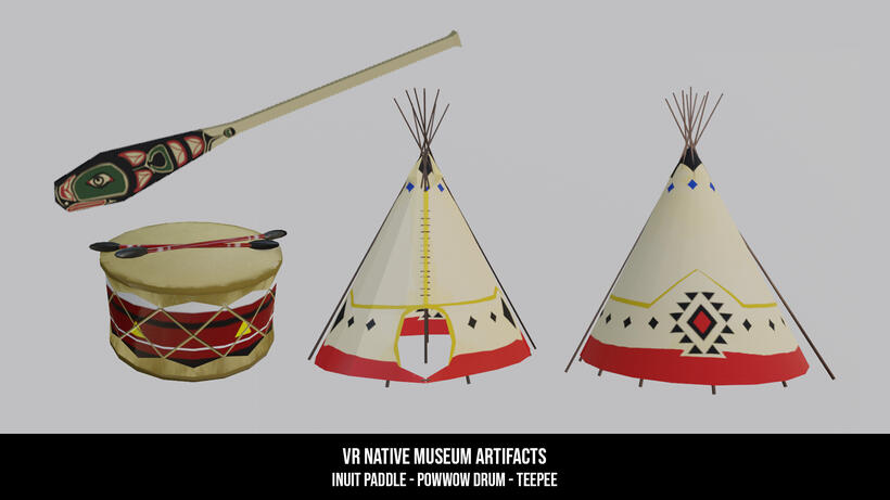 Lowpoly Native Artifacts