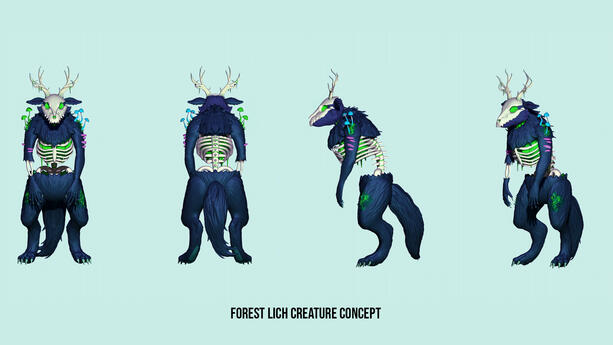 Forest Lich 3D Turnaround